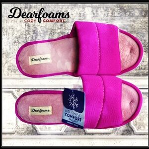Dearfoams Women's Vibrant Pink Slippers